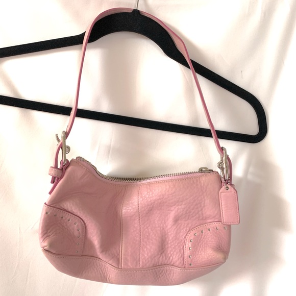 Coach Handbags - Coach bubble gum pink Demi baguette purse